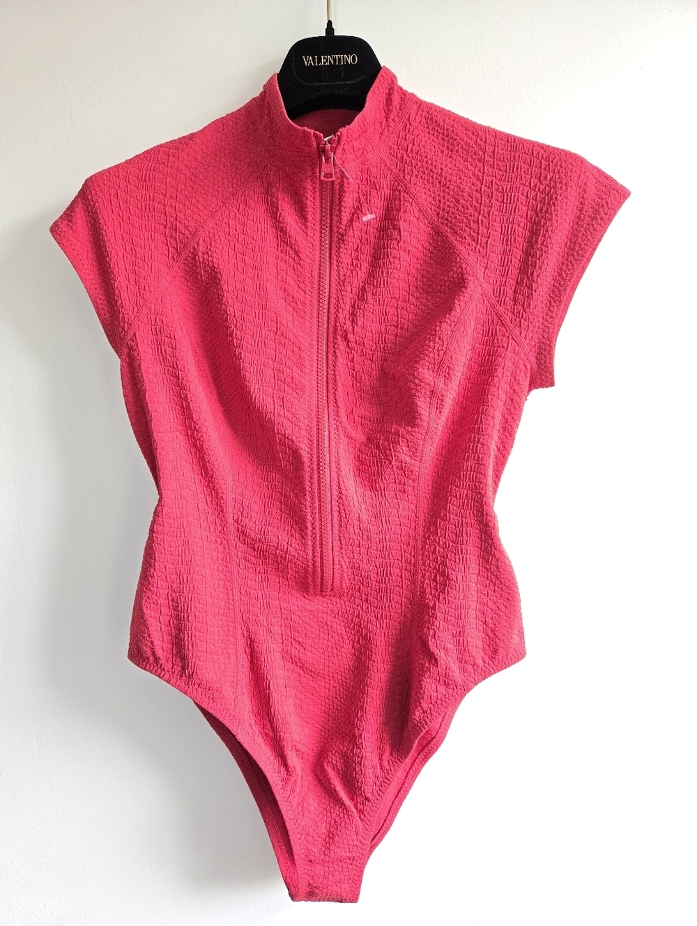New GIGI C Lilith Surf Zip Red One Piece Swimsuit Surf Suit NWOT